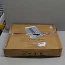 Kitstorack TV Tray Table, Adjustable Height & Flip-Top & Rounded Metal Corners, Snack Table for Couch, Sofa, Bed, Chair, Living Room, C Shaped End Side Table for Eating, Dinner or Laptop, Small Spaces (Brown)