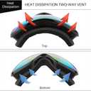 Ski Goggles Frameless Anti-Fog Windproof OTG Design Snowboard Goggles UV400 Block Eyes Protect Lens Adult Youth (Black and Red)