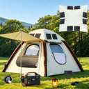 Automatic Inflatable Tent with Air Pump, Family Tents for Camping, Windproof Waterproof 3 Person Tent, Easy Set Up in 2-3 Min, Camping Essentials for Backyard Outdoo