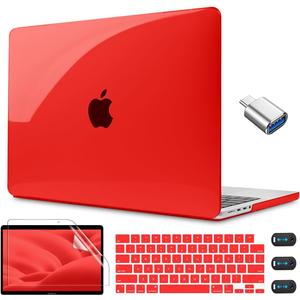 CISSOOK Case for MacBook Pro 14 Inch 2026-2021 Release Model A2442 A2779 A2918 A2992 A3112 A3185 A3401 A3434, Plastic Hard Shell Case Cover for MacBook Pro 14 inch M1 M2 M3 M4 M5 - Red