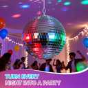 8-Inch Disco Ball 2-Pack Silver Hanging Mirror Ball with String, Reflective Disco Ball Decorations for Weddings, Birthdays, Classrooms, Home, DIY, Indoor & Outdoor Events