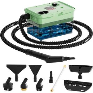 Handheld Steam Cleaner 2500W,10s Fast Heat-Up & 50.73OZ Large Tank,Pressurized Portable Steamer with 9 Accessories for Home,Car,Kitchen,Bathroom,Floors,Grout,Tile,Upholstery