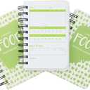 Paper Junkie Calorie Tracker Journal - Pocket Food Diary for Meal Logging - Calorie & Protein Tracker for Weight Loss - Spiral-Bound 3-Month Food Journal - 5.7 x 3.6 in, Soft Cover, Pack of 3