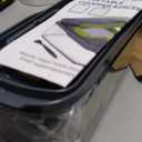 Ourokhome Vegetable Chopper Cutter with Container, Manual Hand Food Veggie Dicer with 2 Chopping Blades for Potato Strips, Onion Cubers, Carrot Sticks, Essential Kitchen Gadgets (2 in 1, Gray) (Green)