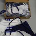 Mepase 8 Pcs Women Flight Attendant Costume Outfits Accessories Halloween Retro Airline Stewardess Outfit for Women Ladies Cosplay Halloween Party