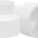 2Pack 3" x 2" PVC DWV Reducer Coupling Adapter (Socket x Socket) Schedule 40 PVC DWV Slip Reducing Coupling Pipe Fittings, PVC Increaser/Reducer Coupling for Home Sewer Plumbing
