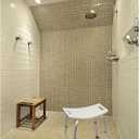 Aidapt Height Adjustable Shower and Bath Stool with Anti Slip Feet, Easy Clean Surface and Hand Grip to Aid Stability. for Users Who are Elderly, Disabled, Pregnant or Unsteady on Their Feet