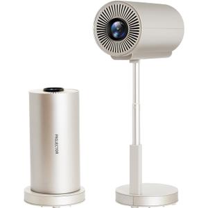 Mini Projector with WiFi and Bluetooth, 1080P Portable Movie Projector with 500 ANSI Lumens, Smart Android TV Projector Built-in Netflix/YouTube, Electric Focus, for Bedroom and Apartment, Rose Gold