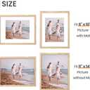 2 x upsimples 11x14 Picture Frame, Display Pictures 8x10 with Mat or 11x14 Without Mat, Wall Hanging Photo Frame, Natural, 1 Pack