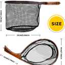 SF Fly Fishing Landing Net Soft Rubber Mesh Trout Net Catch and Release Net