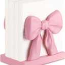 Chunful Pink Bow Napkin Holder, Cute Pink Kitchen Decor Napkin Paper Towel Holder Storage for Home Kitchen Dining Room Valentine's Gift Table Countertop Coquette Picnic Tissue Dispenser