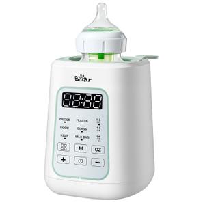 Bear Bottle Warmer, Baby Milk Warmer Breastmilk Bag Formula Fast Warming for New Born Baby Bottles, Time Temp Control Automatic Shut Off at Home Use (Green)