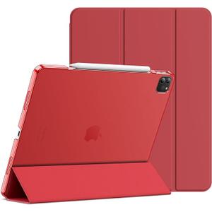 JETech Case for iPad Pro 12.9-Inch, Slim Stand Hard Back Shell Smart Cover with Auto Wake/Sleep (Red)