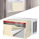 Air Conditioner covers for inside 20"W x 14"H x 6"D Compatible with Midea Window Air Conditioner 8000/10000/120000 BTU, 3 Layers Insulation AC Cover Compatible with Midea U shaped AC Unit, Beige