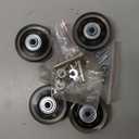 LOTOWELZON 4Pcs Set Luggage Replacement Wheels 50mm with 6mm(0.24") Bearings Repair Kits ABEC 608zz for Suitcase and Inline Outdoor Skate and Caster Board (Black&Clear, OD50*THK18mm/1.97"*0.7")