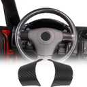 Car Steering Wheel Button Frame For Chevrolet Corvette C6 2005-2013 Car Steering Wheel Panel Protection Sticker Interior Accessories Without Holes (Carbon Fiber)