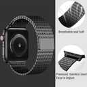 Magnetic Mesh Loop Band Compatible with Apple Watch Band 49mm 46mm 45mm 44mm 42mm 40mm 41mm 38mm Men Women, Stainless Steel Adjustable Metal Strap for iWatch Series 10 9 8 7 6 5 4 3 2 1 Ultra SE