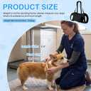 Shinylin Dog Carry Sling Emergency Backpack Pet Legs Support and Rehabilitation Dog Lift Harness Adjustable Lifting Straps Carrier for Senior Dogs Joint Injuries, Arthritis, Hiking, Skiing, Black (S)