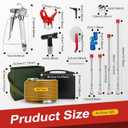 24Pcs Airless Paint Sprayer Gun Kit, 3600PSI Airless Spray Gun with 50Ft High Pressure Hose, 6Pcs Spray Tips, 4Pcs Extension Rods, 6Pcs Filters, Guide Tool & Tip Guard & Storage Case