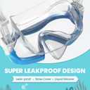 OutdoorMaster Stingray Kids Swim Goggles with Nose Cover, Swim Diving Mask for Kids, Anti-Fog Swimming Goggles for Boys and Girls, Age 5-12 (Blue Frame+Clear Lens)