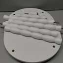 MaxSmeo White Side Table, 3-Tier Small Oval End Table, Modern Night Stand Wood Accent Table for Living Room, Bedroom, White