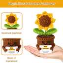 2 x Sunflower Mothers Day Birthday Gifts for Mom from Daughter Son Emotional Support Crochet Sunflower Gifts for Mom Women