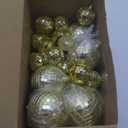 50 Pcs Disco Balls Reflective Disco Ball Decorations Hanging Disco Ball Ornament Different Sizes Mirror Ball for Home Decor, Party, Club (Gold)