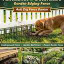 14 Panels 20Ft(L) X 13Inch(H) Garden Fence Animal Barrier - 14 Pack No Dig Fence Animal Barrier Fence Panel Metal Fencing Edging Border for Dog Rabbits and Outdoor Patio Yard Decorative Bottom Blocker