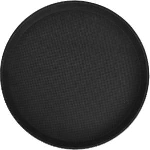 Winco 16" Premium Fiberglass Tray, Non-slip, Black, Round