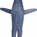 CsplYadee' Shark Inflatable Costume Inflatable Shark Costume for Adult Funny Halloween Costumes(Gray Shark)