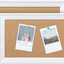 HBlife Cork Board Bulletin Board 11 x 17 inch with White Frame Rectangle Decorative Hanging Pin Board Perfect Decor for Office & Home,Message Board or Vision Board - 2pcs