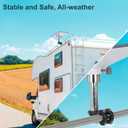 Starlink Mini Pole Clamp Mount Kit, Starlink Mini Rv Ladder & Roof Rack & Pole Clamp Mount Compatible with Pipe Range 0.9-1.3", Compatible Starlink Mini New and Old Version Pipe Adapter