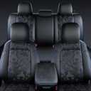 Leather Seat Covers Custom Fit for Tacoma Gen 3rd (2016-2023), ( CamoBlack-Blue Stitching ) & Full Set, For Tacoma Gen 3rd (2016-2023) & Crew Cab 