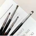 Eye Makeup Brush Set, 4 Pcs Professional Blending Eyeshadow Makeup Brushes for Concealer Eyebrows Eyeliner, Soft Hairs & Wood Handle