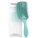 Daily Gard Detangling Brush, Dry and Wet Vented Detangler Hair Brush for Women and Men, Professional Paddle Curved Styling Hairbrush for Straight/ Curly/ Thick/ Long/ Wavy/ Damaged Hair, Green