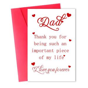ACHICGIRL Funny Dad Birthday Card from Daughter Son, Sweet Birthday Gifts Cards for Father, Unique Thank You for Dad Card, Best Father Birthday Gifts Ideas