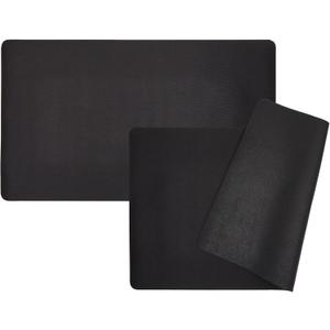 Okuna Outpost 2-Pack 24x14 Inch Black TCG Playmat & Card Game Mat - Non-Slip Rubber Backing for Magic MTG & Trading Card Mat