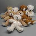 MorisMos 8Pcs Teddy Bears Bulk Baby Shower, 14inch Cute Teddy Bear Stuffed Animals Plush, Small Stuffed Bears on Centerpiece Baby Shower, Brown