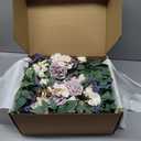 Ling's Moment 8 Wedding Chair Decorations Aisle Pew Church Artificial Flowers Greenery Swag Lilac Purple Gold Bench Ceremony Reception Floral Faux Backdrop Rose Arrangements Party Outdoor Decorations