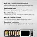 Panasonic NE-1025F Compact Light-Duty Commercial Microwave Countertop Oven with 6-Minute Electronic Dial Control Timer, Bottom Energy Feed, 1000W, 0.8 Cu. Ft. Capacity Silver