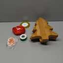 Chunful 8 Sets Christmas Kitchen Gifts Bulk Wood Cutting Board Charcuterie Boards Christmas Ribbon and Card for Kitchen Xmas Home Party Gift Winter Decoration