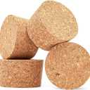 Juvale Cork Stoppers - 4-Pack, 2.44 x 2.20 x 1.50 In, Brown - Wine Corks, Jar Seals & Bottle Stoppers for Crafts