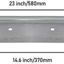 SKYWORLD 22.8 inch Bull Bar Aluminum Alloy Front Bumper License Plate Mount Bracket Holder for Daytime Running Light Offroad LED Light Bar,Silver