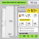 1x4 LED Flat Panel Light,Surface Mount Ceiling Light,5CCT 3000K/3800K/4500K/5200K/6000K Dimmable, 24W/30W/40W 5200LM Smooth Triac Dimming(10-100%), LED Light Fixture for Office Kitchen Garage,White