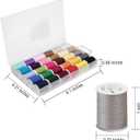 SINGER Polyester Sewing Thread Set - 30 Assorted Colors, 50 Yards per Mini Thread Spool, Sewing Kit Includes 5 Large Eye Hand Needles, 1 Needle Threader, Suitable for Hand and Machine Sewing