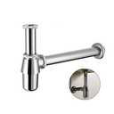 Classical Basin Bottle Trap Chrome Sink Bathroom Waste Pipe 1-1/4 inch Slip Inlet Drain Tube Kit