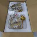 Brass Vintage Glass Pendant Light Crystal Pendant Lights Kitchen Island,Adjustable Height Pendant Lighting for Dining Room Farmhouse Living Room(2-Pack)