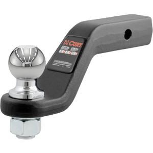 CURT 45332 Trailer Hitch Ball Mount with 2-5/16-Inch Trailer Ball & Hitch Pin, Fits 2-Inch Receiver, 15,000 lbs. GTW, 4-Inch Drop