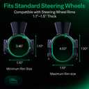 Steering Wheel Knob Stealth Black Edition, Premium No-Logo Spinner for Standard Wheels (1.1"1.5"), Smooth Bearings, Discreet & Comfortable Driving Aid, Ideal for Cars, Boats, Golf Carts & UTVs