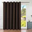 BGment Fashion Sliding Door Curtain 120 X 96 Inches, Wide Thermal Blackout Curtains Room Darkening Room Divider Window Curtain, 1 Panel, Brown, 96 Length X Wide 120